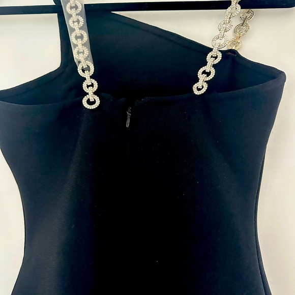 Bandage dress with rhinestone straps. - Picture 2 of 5